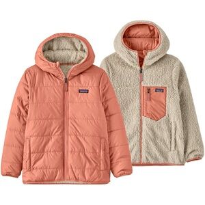 Patagonia Kids Reversible Hoodie - Purple and Beige